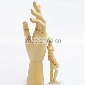 Novelty Cartoon Joint Wooden Hand for Decoration,Lovely Jointed Mannequin Hand Wood Doll Collectible Toys Free Shipping thumbnail-1