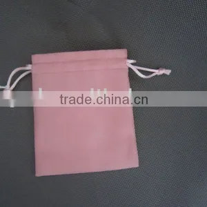 Pink pu Small Drawstring Pouch thumbnail-1