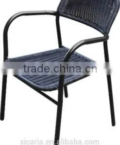 Cellular Metal PE Wicker Chair thumbnail-2