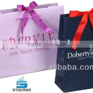 Hot Sale Luxury Ribbon Tie Custom Gift Bags thumbnail-3