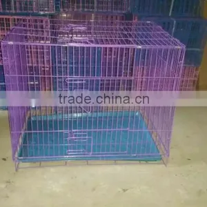 Export Low Price Powder Coated Black Color Kennel Folding Dog Cage thumbnail-6