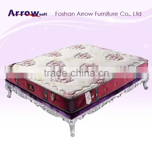 Royal Bed Compress Memory Foam Pocket Coil Spring Mattress With Red Peony Fabric thumbnail-1