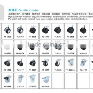 24mm Small Fixed Plastic Caster Wheel thumbnail-3