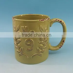 2016 Hot Sale Embossed Ceramic Mug ,ceramic Emboss Mug Wholesale thumbnail-1