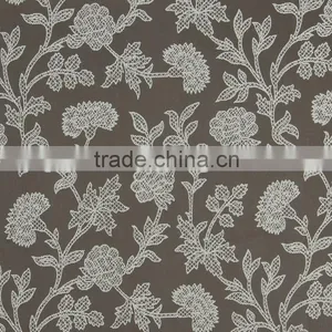 New Arrival 100% Polyester Flower Design Embroidery Window Curtain Fabric thumbnail-2