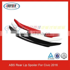 For Civic 10th 2016 Sedan 4Door Primer ABS Rear Trunk Spoiler Unpainted Auto Spoiler thumbnail-2
