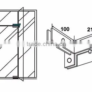 Barn Door Hardware Stainless Steel Shower Glass Clamp Accessories thumbnail-4