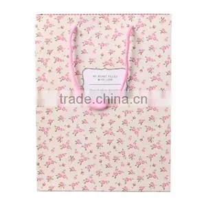 Pink Rose Bloom Birthday Paper Gift Bag thumbnail-2