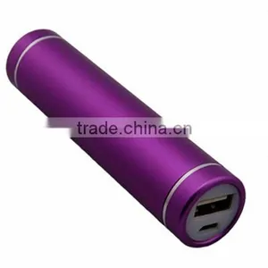 Fashion Purple Torch 2800mah Mobile Power Bank With OEM Logo and Color thumbnail-1