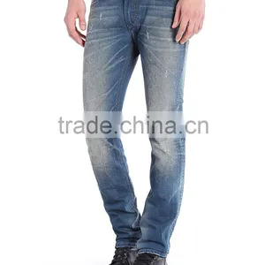 Basic Black Denim Jeans Mens Very Skinny Spandex thumbnail-1