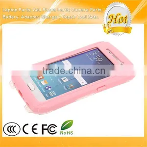 Waterproof Case Cover for Samsung Galaxy S6 Edge S6 With Button Pink thumbnail-2