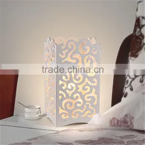 Cut Out Wood Led Night Light , Carved Wooden Cordless Led Table Lamps thumbnail-1