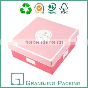Fashion High Quality Pink Paper Jewelry Packaging Box thumbnail-1