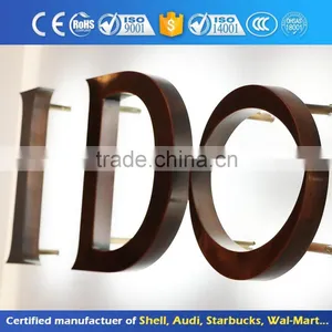 Back Lighted Metal Stainless Steel 3d Alphabet Mirror Letters thumbnail-1