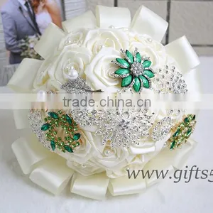Elegant High End White Wedding Bouquets thumbnail-3