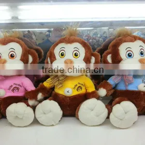 Plush Monkey With T-shirt/ Cute Monkey /plush Toys/ Stuffed Toy thumbnail-1