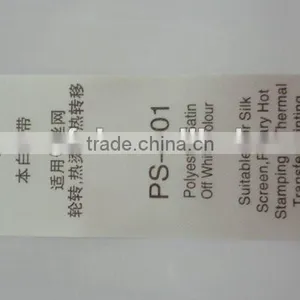 PS-601 Polyester Stain Ribbon Off White Color Label thumbnail-1