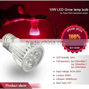 E27 Led Grow Light 10w Red Blue 630nm 440nm Lamp for Greenhouses for Vegetables thumbnail-1