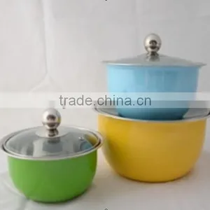 Colorful 6pcs Stainless Steel Stock Pot Set thumbnail-1