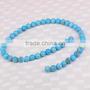 Resin Round Sediment Imperial Jasper BEADS Flat Back Beads Decorate DIY Crafts Striped Lake Blue Ball European Bead thumbnail-3