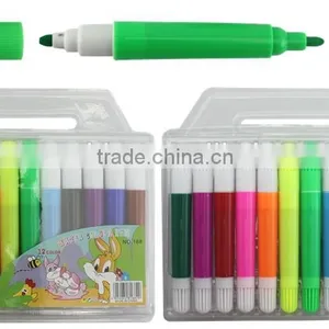 Color Barrel White Cap Double Head Water Color Pen 12PK Set thumbnail-1