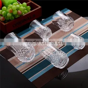 High White Material Drinking Juice Glass Cup Diamond Shape Whiskey Glass Cup Promotional Glass Cup for Sale thumbnail-3