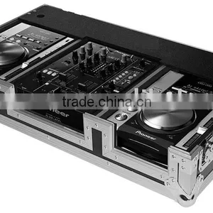 ATA COFFIN FOR TWO PIONEER CDJ200/DENON DNS1000 CD PLAYERS AND 10" MIXER W/WHEELS thumbnail-1