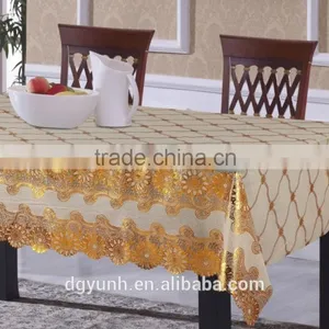 Amazing Pretty Hoted Sales Embossed Dobby Printing Pvc Tablecloth With Straight Edge thumbnail-1
