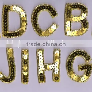 Iron on Beaded Sequins Letter Patch thumbnail-1