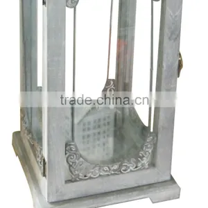 Metal Lantern Moroccan Candle Lanterns Wooden Candle Holder thumbnail-4