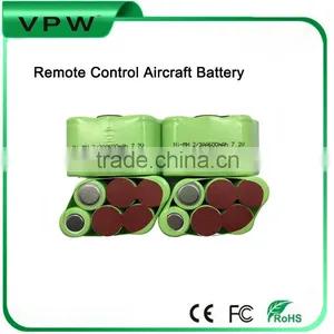 Rechargeable 2/3AA 600mAh 7.2V Remote Control Aircraft Ni-Mh Battery thumbnail-1