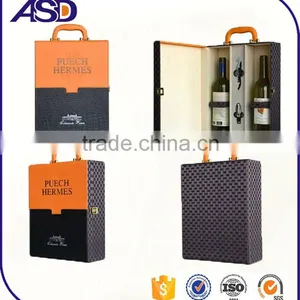 True Fabrications pu Leather 2 Bottle Wine Holder Wine Packaging Boxes thumbnail-1