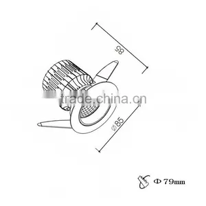 10W 15W Recessed Led Cob Ceiling Downlight BW8207 thumbnail-2