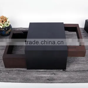 Europe and the United States Sell Like Hot Cakes Wholesale Custom Wooden Box, Wine Champagne Black Gift Box thumbnail-3