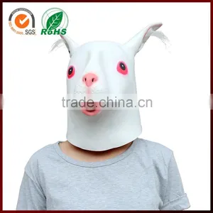 Halloween Props Lovely Female Head Rubber Rabbit Mask thumbnail-1