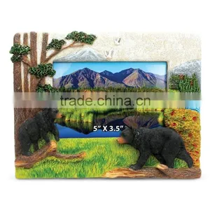 Black Bear Resin Stone Finish Picture / Photo Frame - Animals Collection thumbnail-2