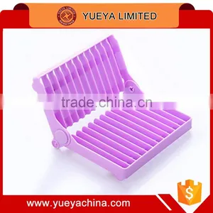Plastic Folding Dish Drainer Foldable Plate Storage Rack Draining Board thumbnail-1