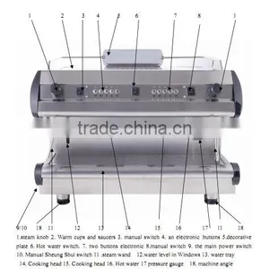 With CE 12L Semi-automati Commercial Coffee Maker Machine, Coffee Making Machine(ZQK-2X) thumbnail-2