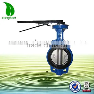 Dn200 Wafer Iron Butterfly Valve With Handle Lever Type thumbnail-1