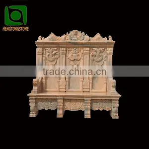 Marble Decorative Garden Bench With Four Legs thumbnail-1
