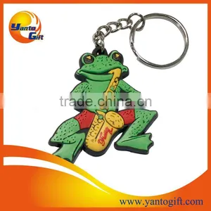 Custom Animal Shape Rubber Keychain, Frog Shape Rubber Keychain thumbnail-1