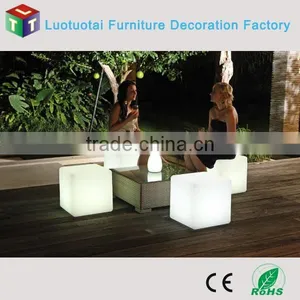 Led Square Stool Bar Stool Colorful Plastic Stool of Remote Control thumbnail-6