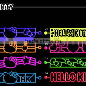 Cool Hollow Plastic Bracelet Silicone Rubber Bands thumbnail-1