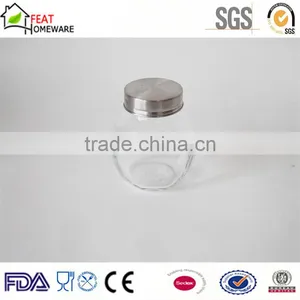 High Quality Glass Food Storage Jar Pot With Metal Cap thumbnail-1