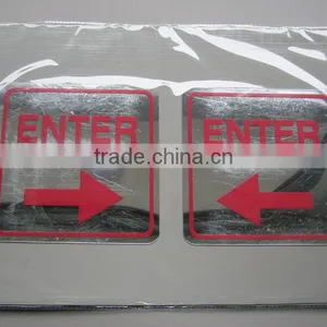 Word ENTER With Arrows Sign Acrylic Decoration Mirror Sticker thumbnail-1