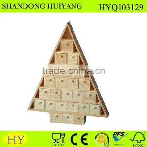 Custom Christmas Tree Shaped Wooden Advent Calendar thumbnail-1