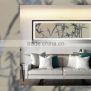 Framed Handmade Iron Progress Shadow Box Wall Decoration Bamboo Design Banner Painting thumbnail-4