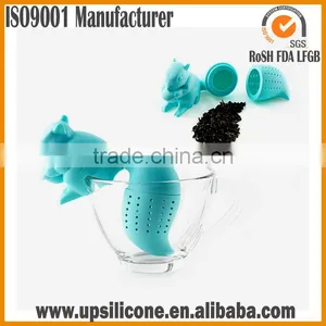 Top Quality Loose Tea Leaf Strainer Herbal Spice Filter Diffuser Tea Steeper Silicone Tea Bag Squirrel Silicone Tea Infuser thumbnail-1