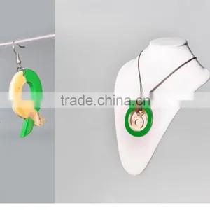 Set of Necklace and Earrings, Made of Natural Horn and Lacquer in Vietnam Code: KS_VTC13 thumbnail-1