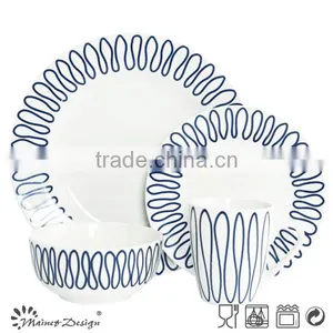 White High Quality Ceramic Porcelain Popular Design Latest Dinner Set thumbnail-3